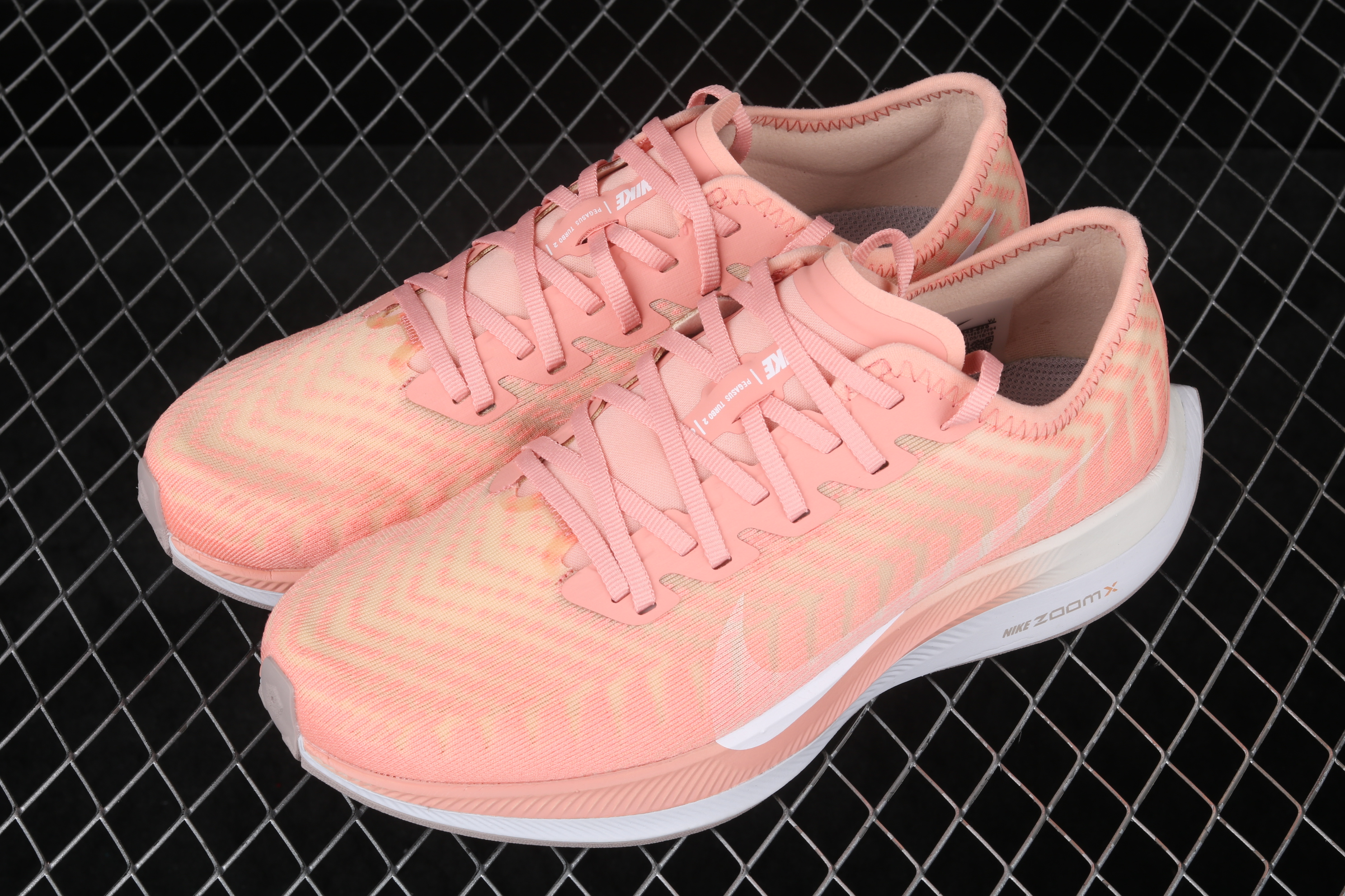 Women Nike Zoom Pegasus Turbo 2 Pink White Shoes